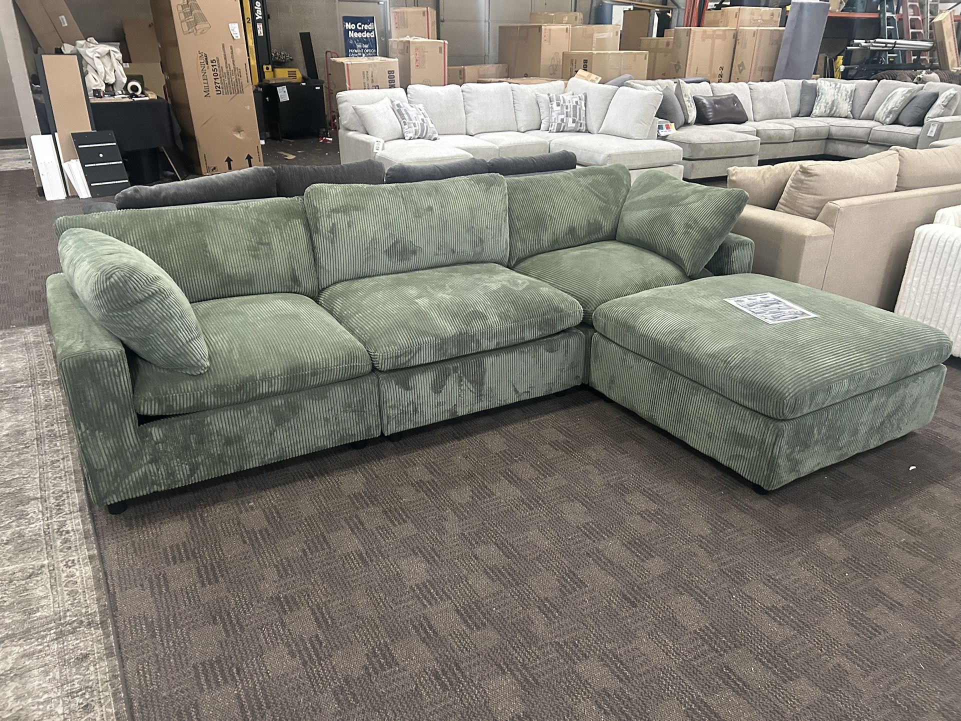 Green Comfy Modular Sectional