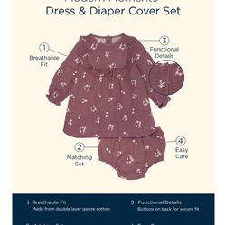New Modern Moments Dress And Diaper Cover Size 24 Months