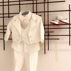 Baby Boy White Suit/ Christening Outfit