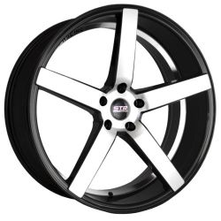 Str607 BLACK MACHIN FACE. SIZE 22X9. AND 29X10 OFFSET 30 AND 35 5X120 5X114.3 5X112 C.B 73.1