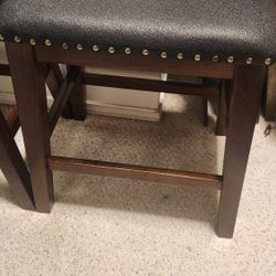 Bar Stools Set Of 4 Faux Leather