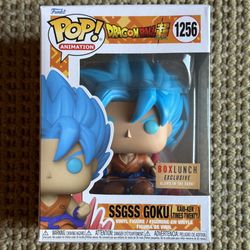 Funko Pop! Ssgss Goku 1256 Glow In The Dark Boxlunch Exclusive 