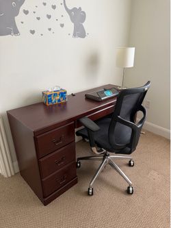 desk and chair