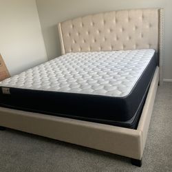 New In Box King Bed Frame With Mattress (Read Description Below)