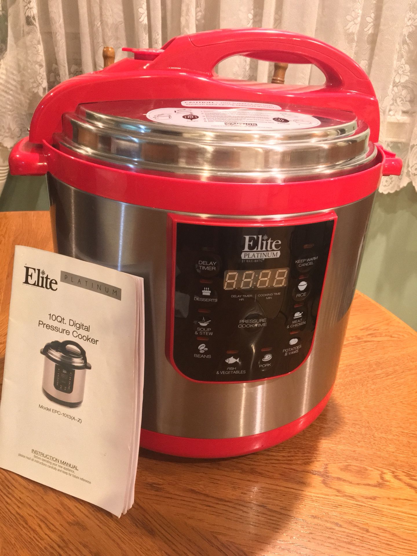 Elite Platinum Electric Pressure Cooker, 10 quart, Stainless