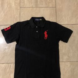 Polo Ralph Lauren Black Big Red Pony T-shirt Size XL 