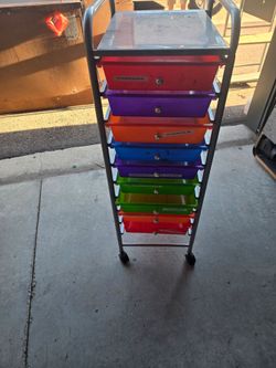 10-Drawer Rolling Storage Cart