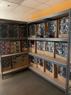 Garage Shelving 72 in W x 24 in D Boltless Supply Office 4 Tier Storage Racks Delivery Available