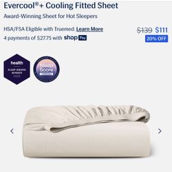 Evercool®+ Cooling Fitted Sheet King Size Snow Ivory