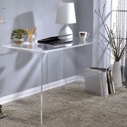 CB2 Peekaboo Acrylic Desk table vanity table Cb2 Desk Clear Desk Console Office