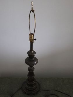 Tall Bronze Candlestick Table Lamp Base