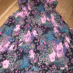 Purple Strapless Dress