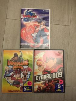 Anime DVDs Dinosaur King, Beyblade, Cyborg 009