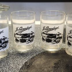 Four Rare Vtg Leinenkugel Limited Edition Beer Sample Glasses