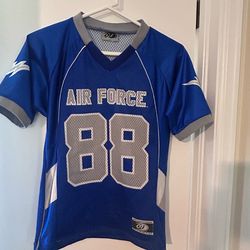 Vintage Nike Air Force Falcons Football Jersey Youth Small 88 Blue Silver Y2K