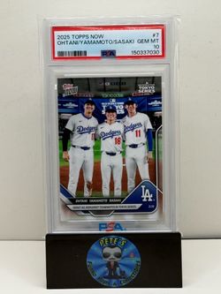 2025 Topps Now Shohei Ohtani Yamamoto Roki Sasaki PSA 10 Gem Mint #7 LA Dodgers