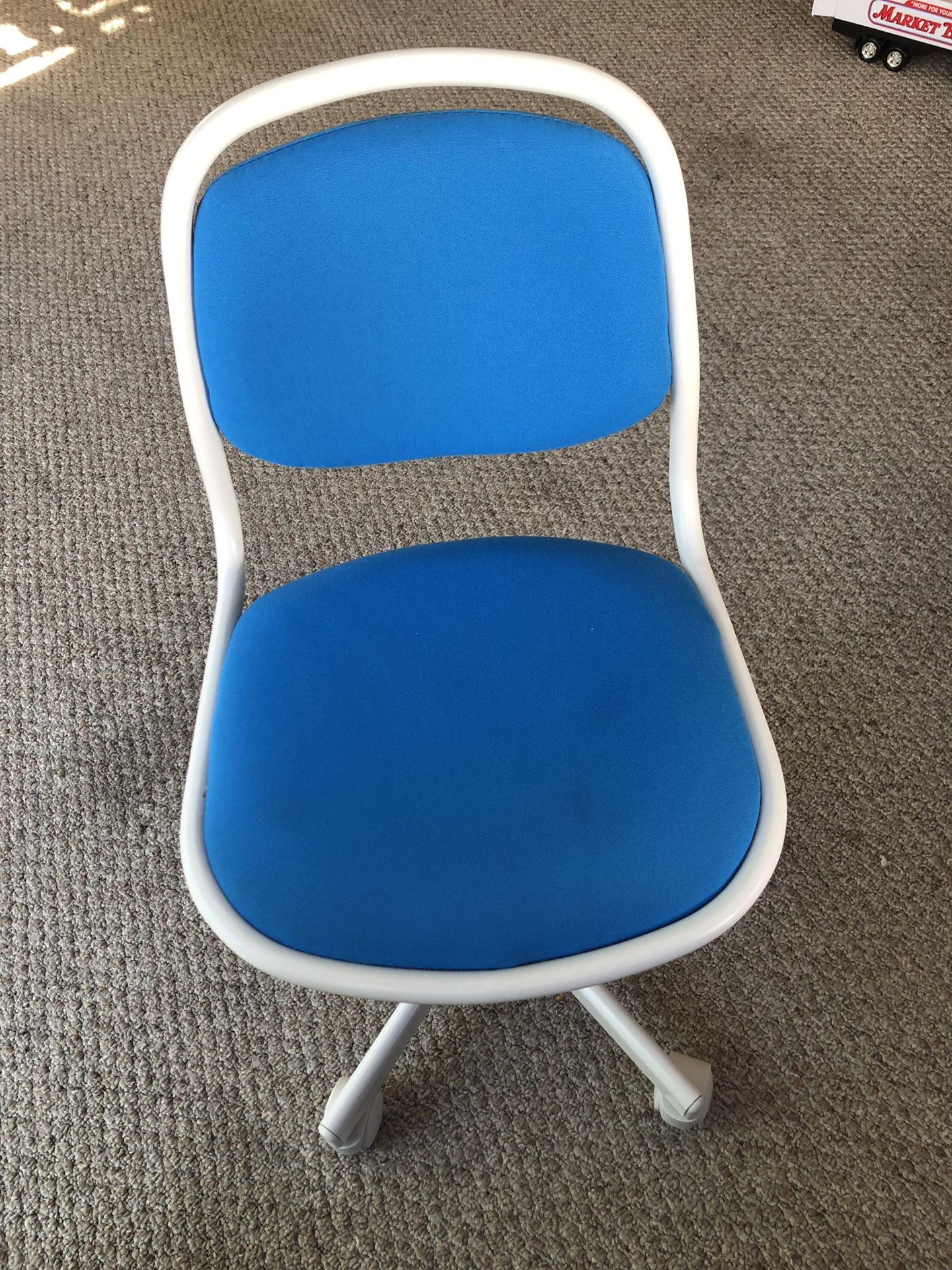 Blue IKEA desk chair