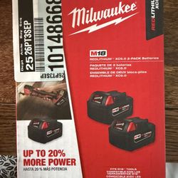 2 Pack Milwaukee 5.0 Battery Brand New