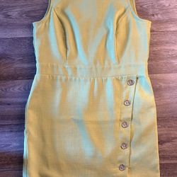 Y2K Studio One Sleeveless Sheath Dress in Lime