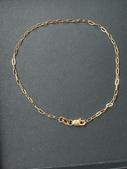 10k Real Gold Paperclip Chain Bracelet