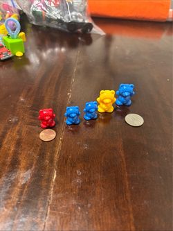 Mini Plastic Bear Figures Set of 5