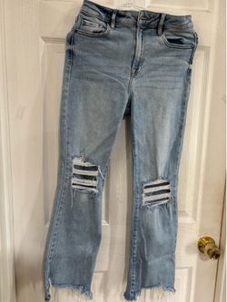 ✨ Hidden Brand Light Wash Distressed Straight Jeans - Size [Insert Your Size] - Like New! $40 ✨