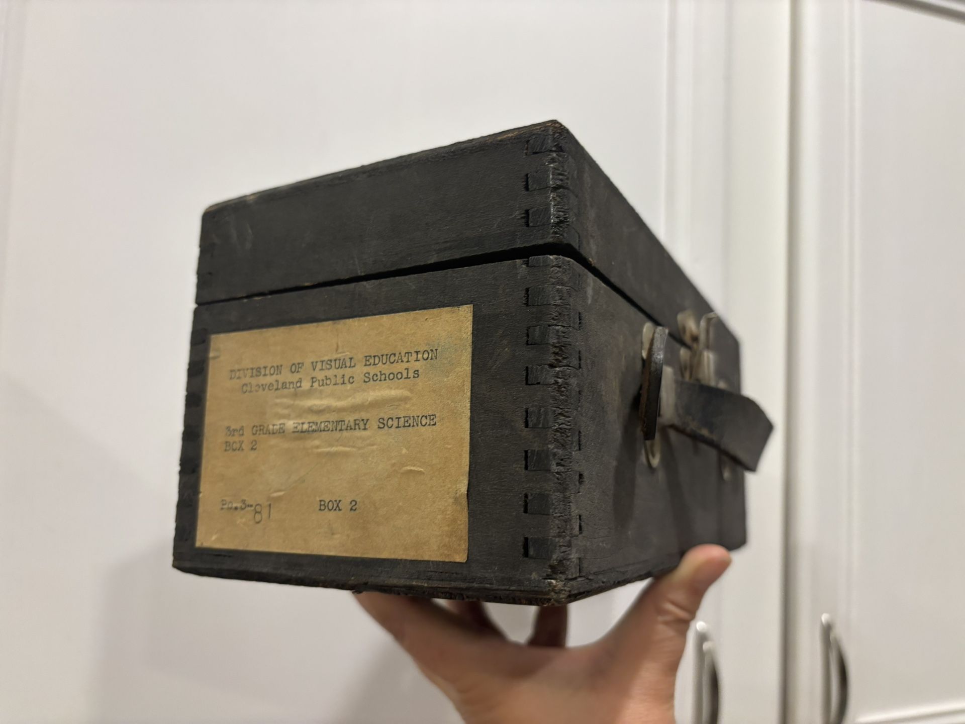 Vintage Antique School Records Box