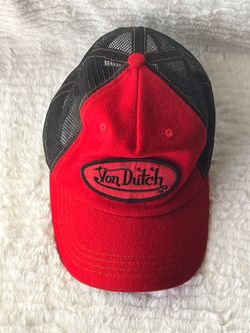 Vintage Von Dutch Red & Black Hat