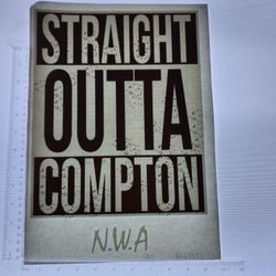 Iron On Heat Transfer  Good For T-shirts Sweaters Jackets T Shirt Design Size Is About 14x10 Straight Out Of Compton  #150