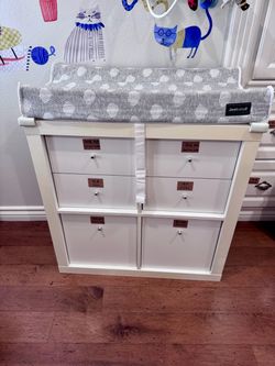 Joolbaby Changing Table Topper with IKEA Storage Unit