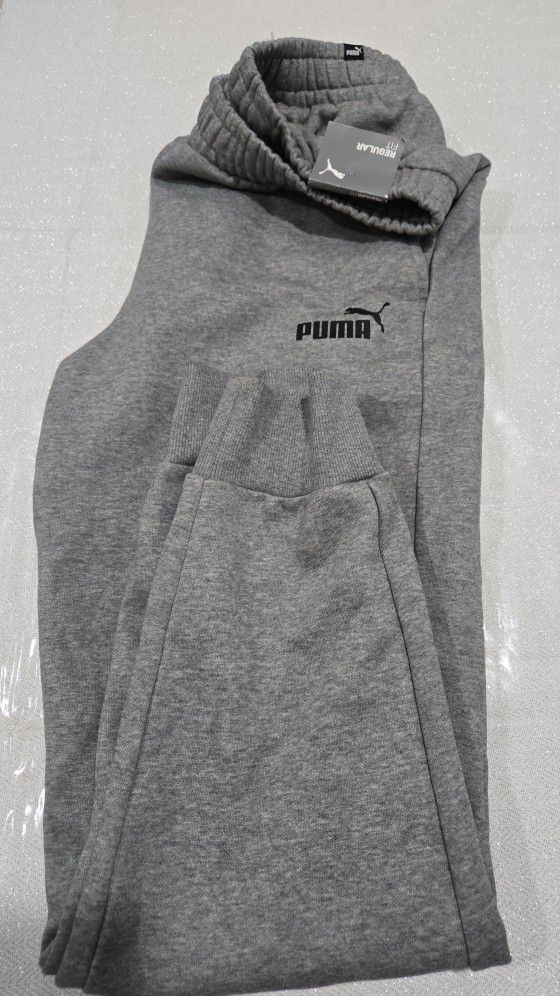 Mens Puma Grey Sweatpants Size L