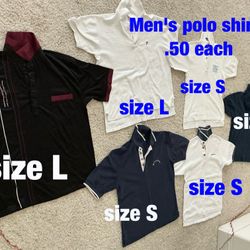 Men's  polo  shirts  -  .50 each