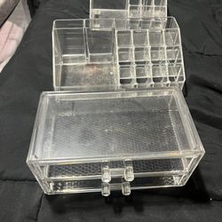 Acrylic Makeup Holders / Jars Small Storage Containers 