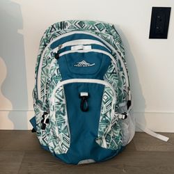 High Sierra Teal Geometric Pattern Backpack