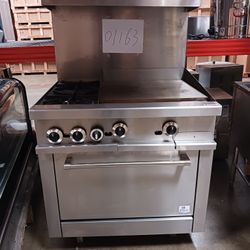 36 Inches Wide Commercial Restaurant 12 Inch Burner With 24 Inch Griddle Oven Range Combo