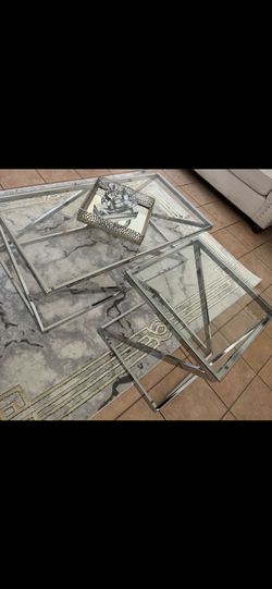 coffee table with side table