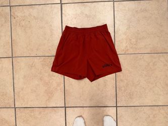 Lululemon Pace Breaker Shorts Barry’s Logo Red Men’s Sz Small Active Gym Run