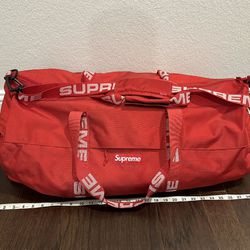 Red Supreme Weekend Duffle Bag Gently Used