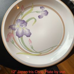 Japanese Iris Chop  Plate By Diane Von Fuerstenberg 