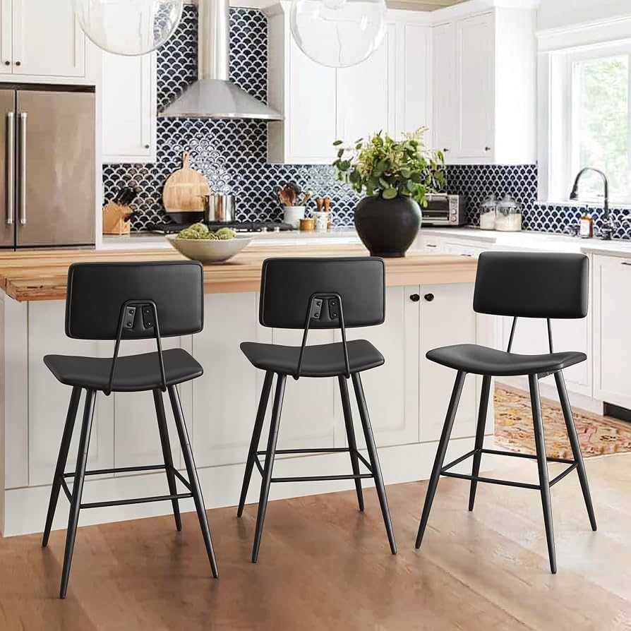 24.5" Counter Height Bar Stools Set of 3