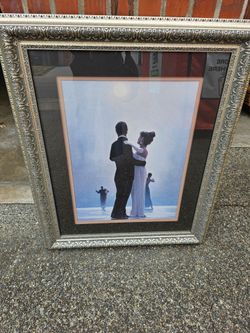 Glass covered framed art