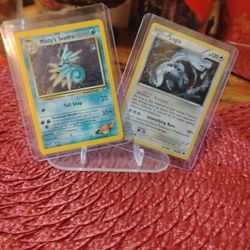 Pokemon Cards Double Card Lot Misty's Seadra Prerelease Stamp And Lugia Cracked Ice 2000s Holo