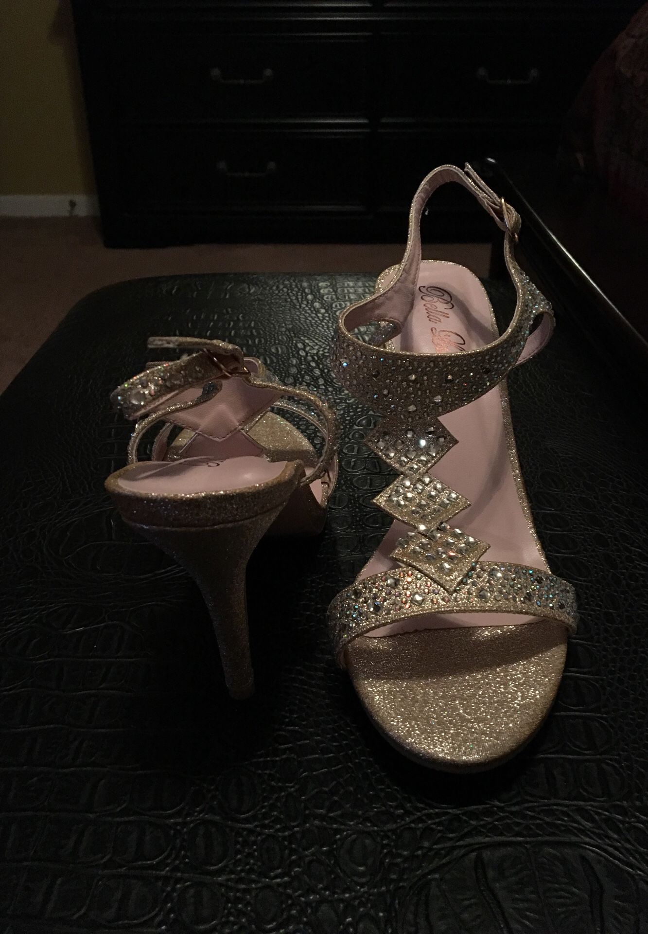 Champagne Glitter Heels