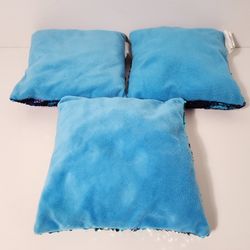 3pcs Mainstays Holographic Reversible Sequins Sparkle Pillow, 9.25 x 9.25 Inches 