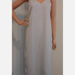 A New Day Women's Sleeveless Camisole Striped Slip Dress Small Black & White