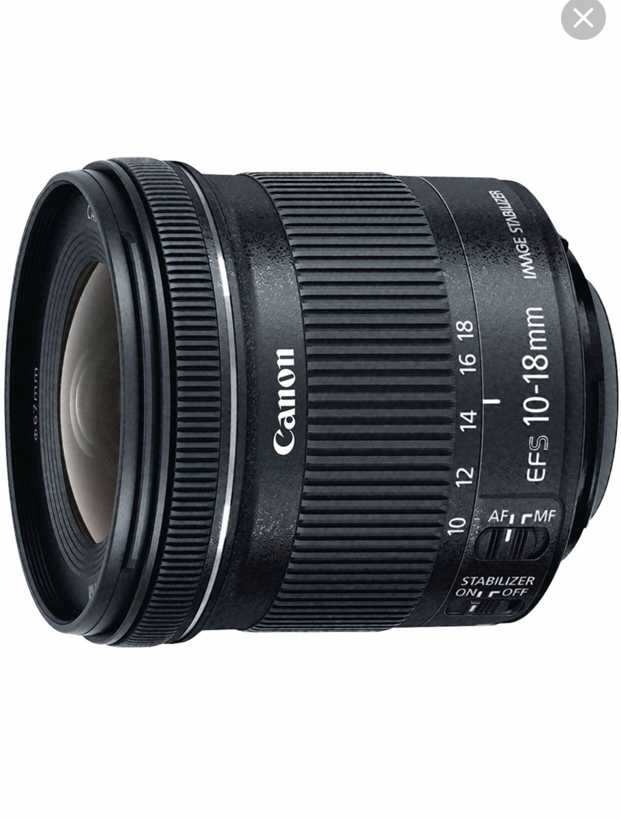 Cannon zoom lens EF-S 10-18mm lens