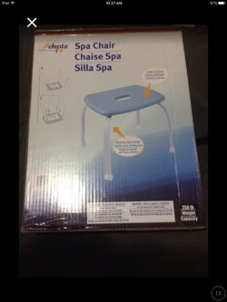 Adept Spa Chair NEW in package, 250 Ib weight capacity.