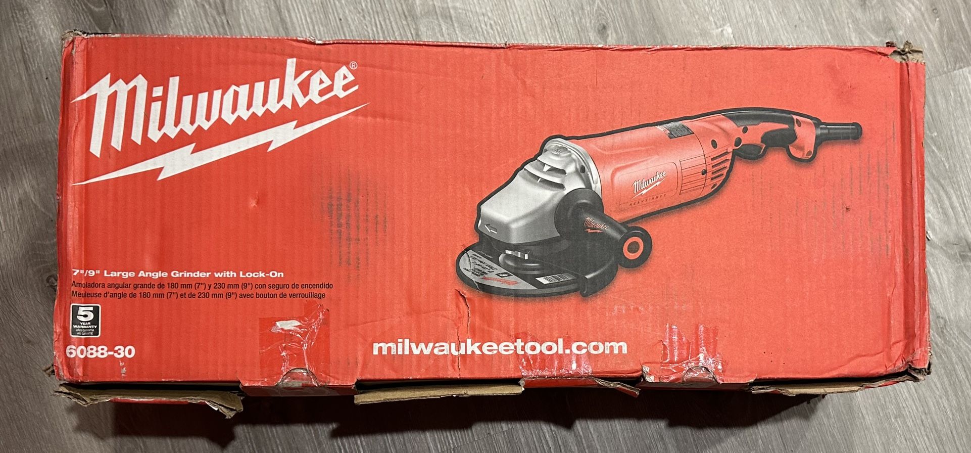 Milwaukee 15 Amp 7/9 in. Large Angle Grinder with Trigger Lock-On Switch
