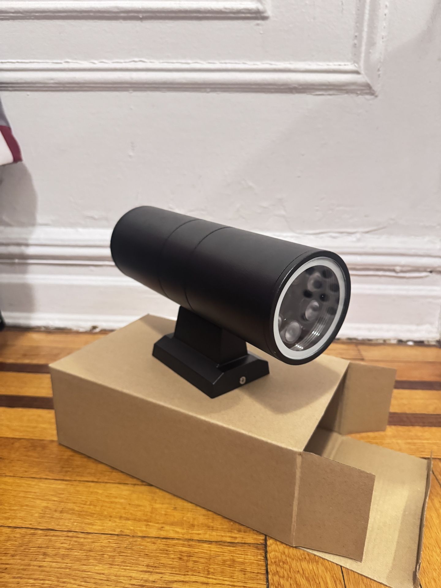 Dual-head LED outdoor wall sconce