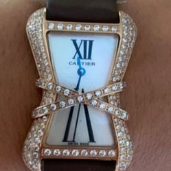 Cartier Libre Tank Enlacée diamond rose gold case